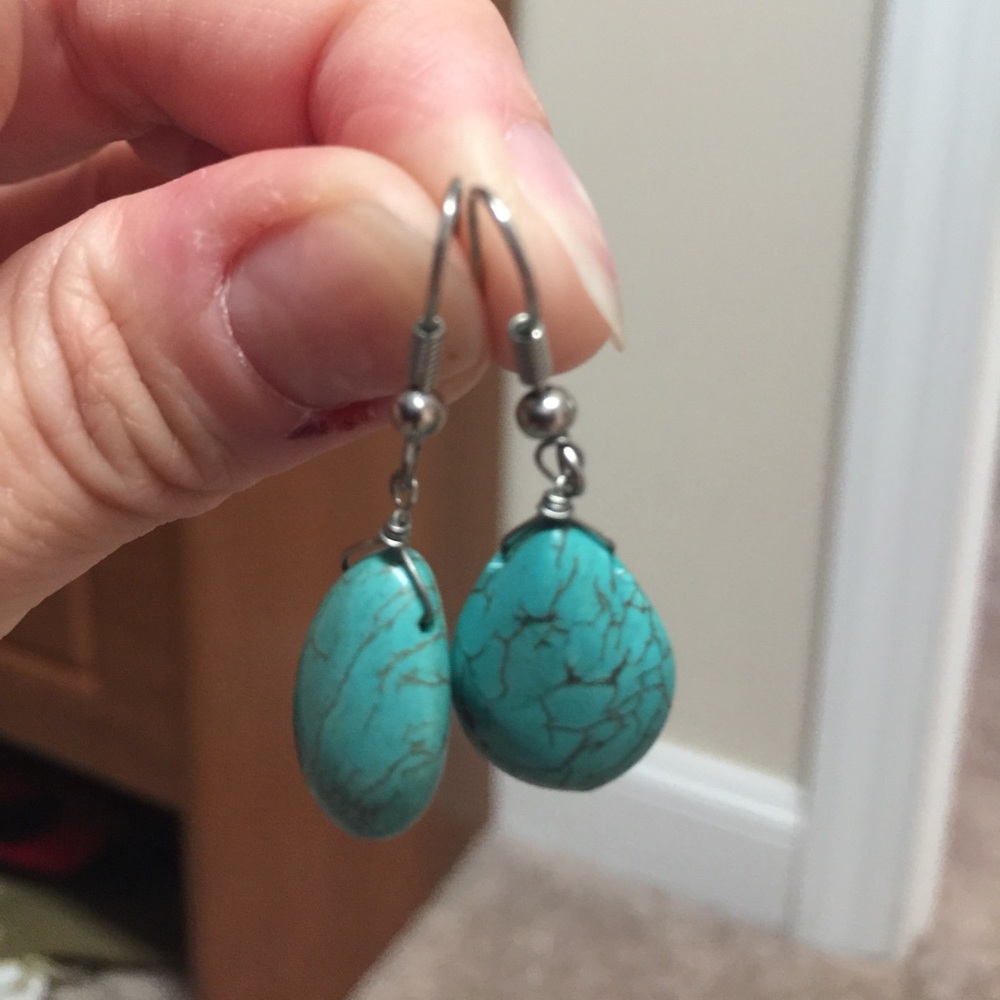 Turquoise and Silver Earrings