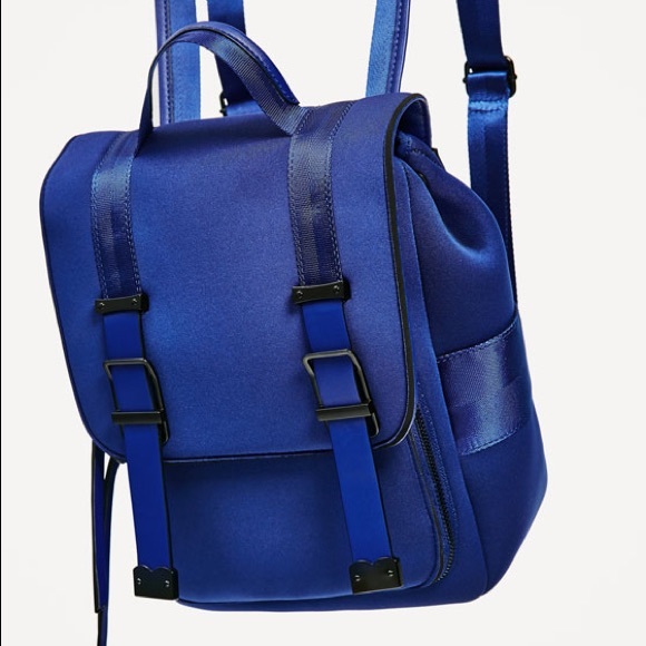Zara Handbags - Shipping discount Zara blue backpack firm price