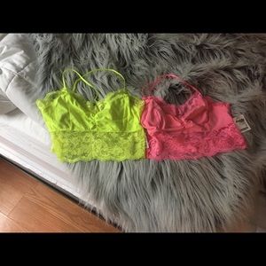 NWT Neon Bralettes