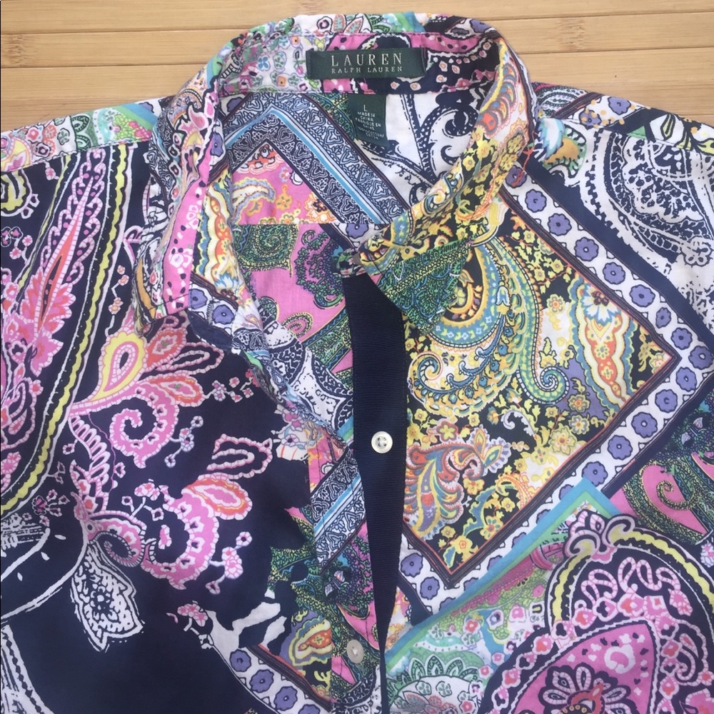 Lauren Paisley colorful Ralph Lauren Top