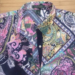 Lauren Paisley colorful Ralph Lauren Top