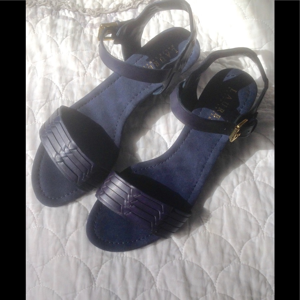 Ralph Lauren Latrice Sandal 8M, Navy