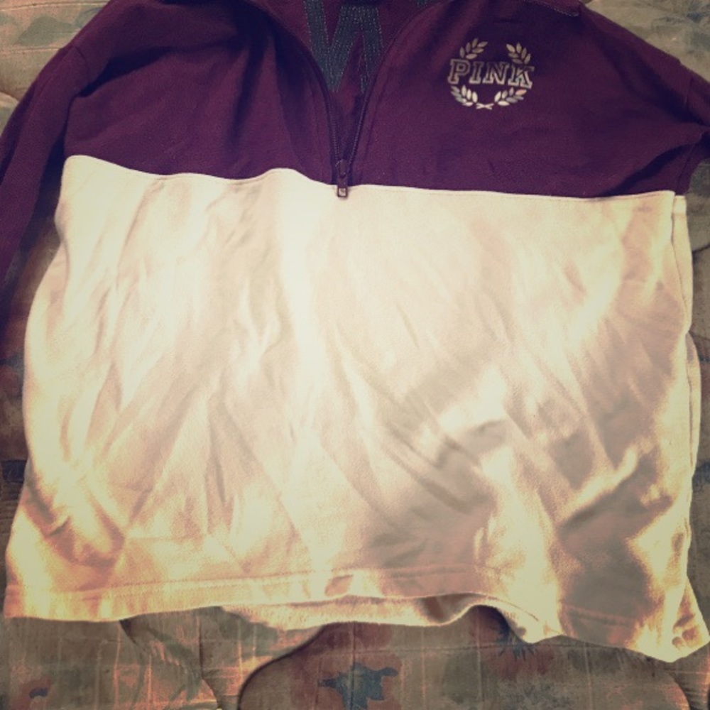 Maroon and white shirt