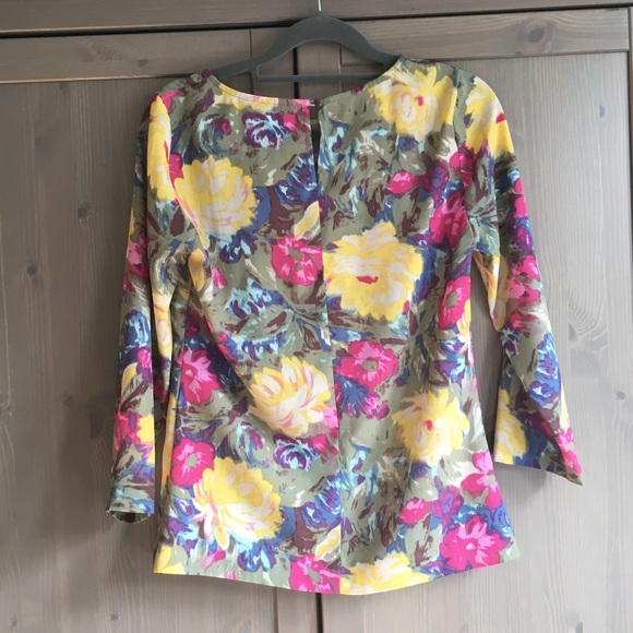 J. Crew Floral Print Blouse - Picture 4 of 6