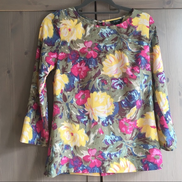 J. Crew Floral Print Blouse - Picture 5 of 6