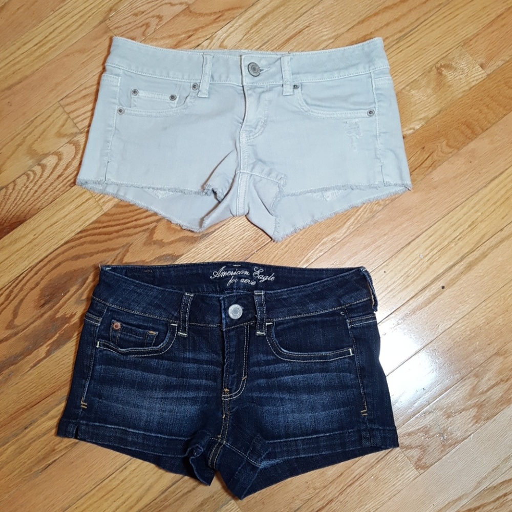 Two pairs of American eagle shorts