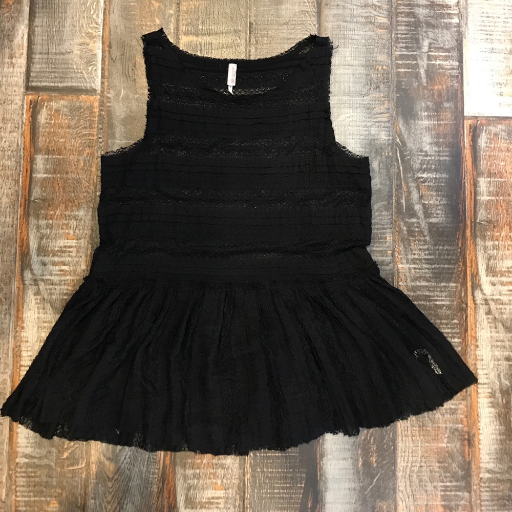 Black lace Free People tunic WORN ONCE