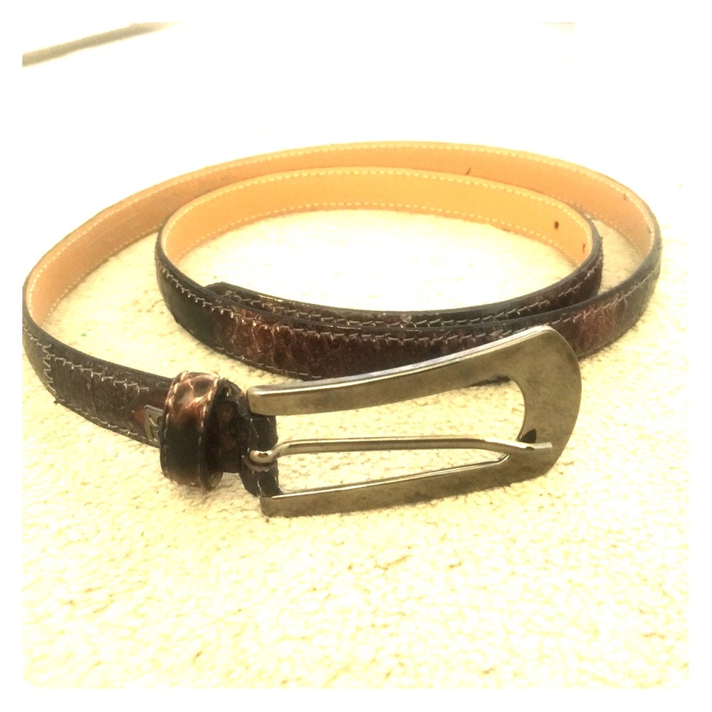 Genuine snake skin belt