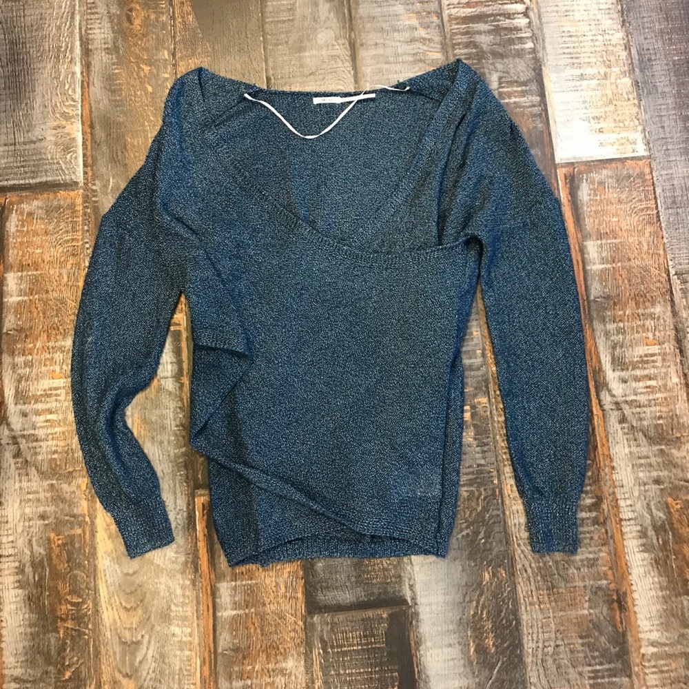 Kimchi Blue wrap front sparkly sweater - NEW