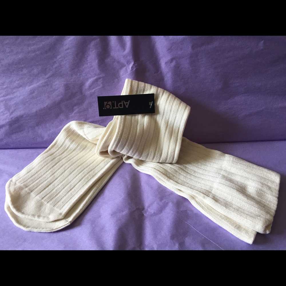 NWT LONG BEIGE SOCKS