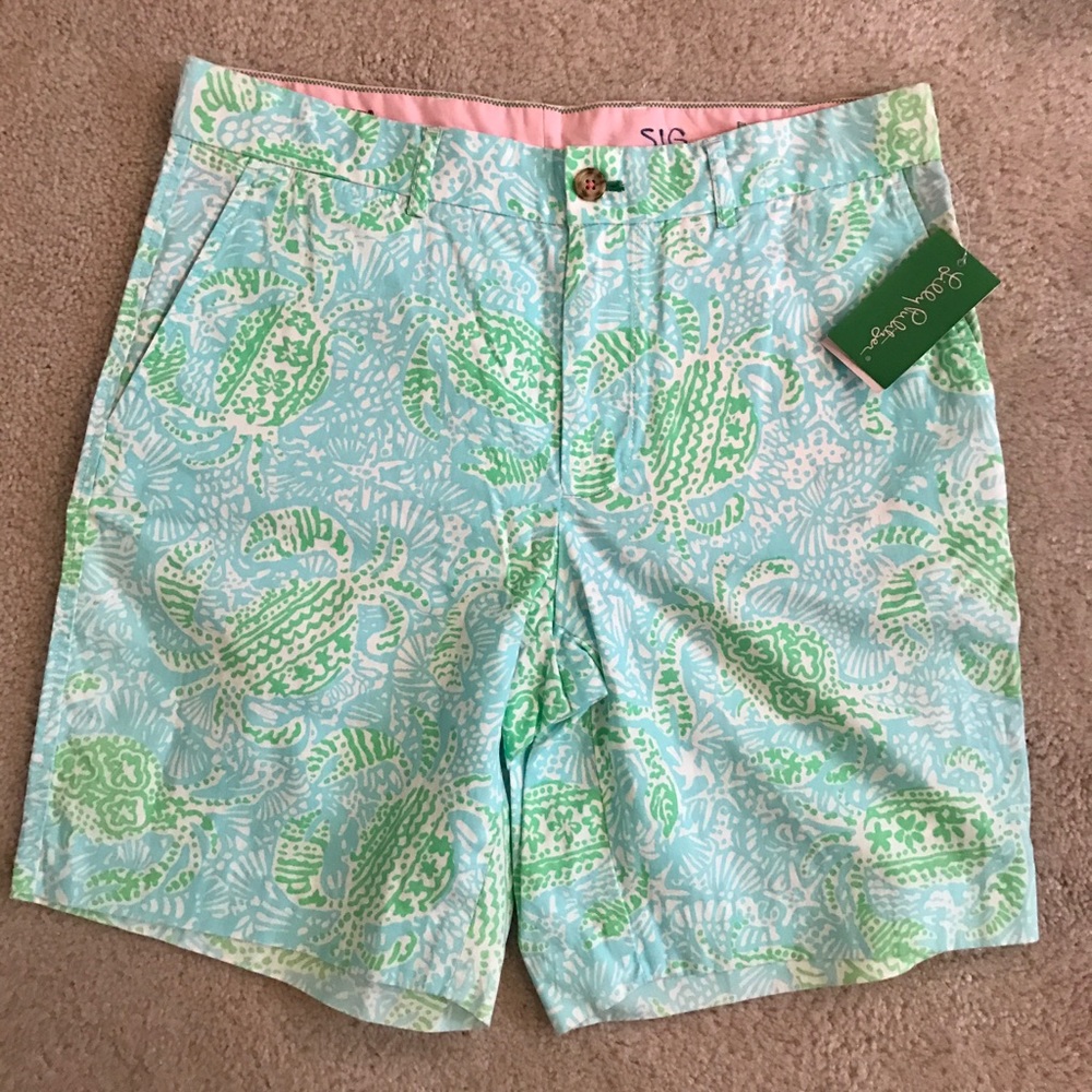 Mens Lilly Pulitzer Shorts- Get Cracking