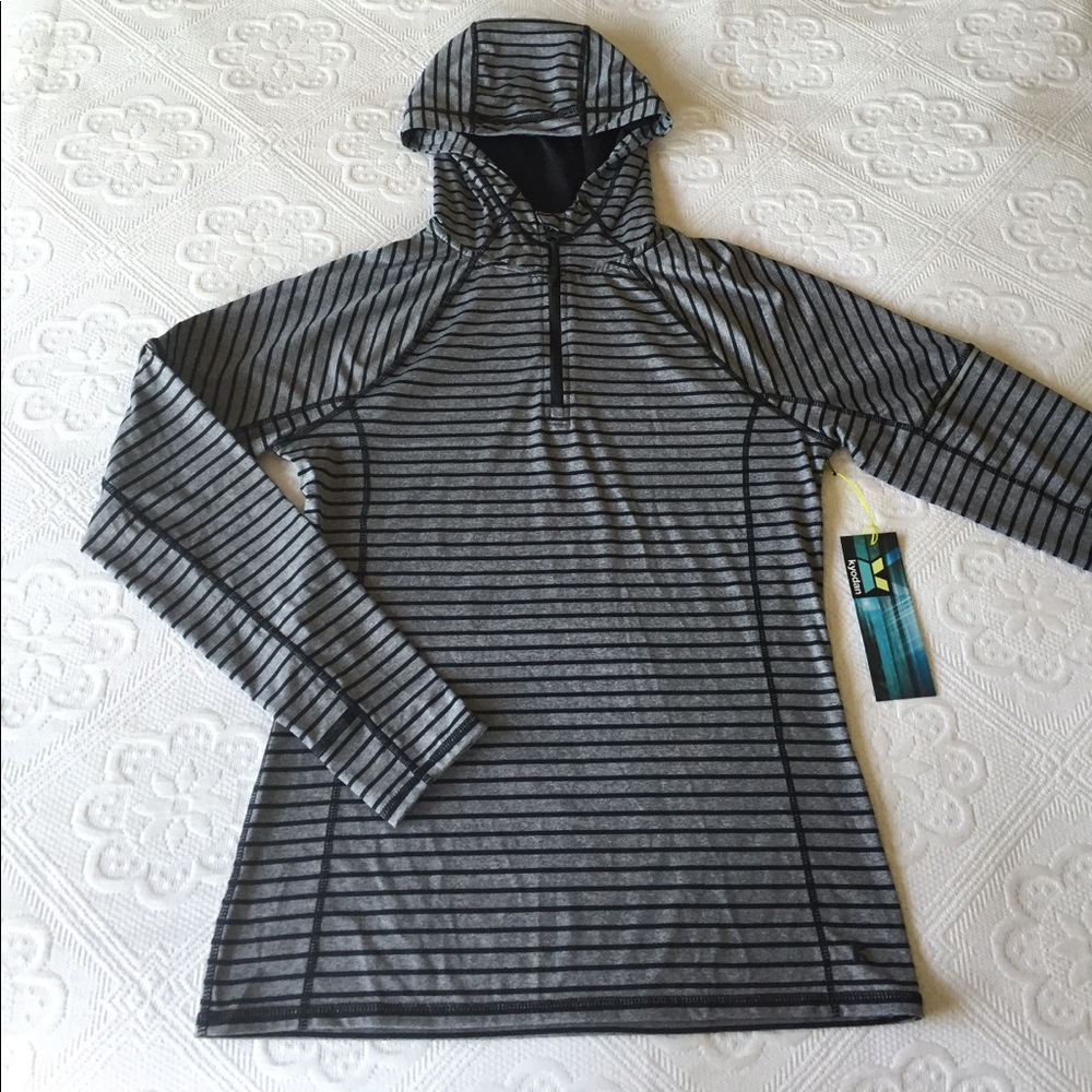 Kyodan - Long Sleeve Striped Hooded Pullover
