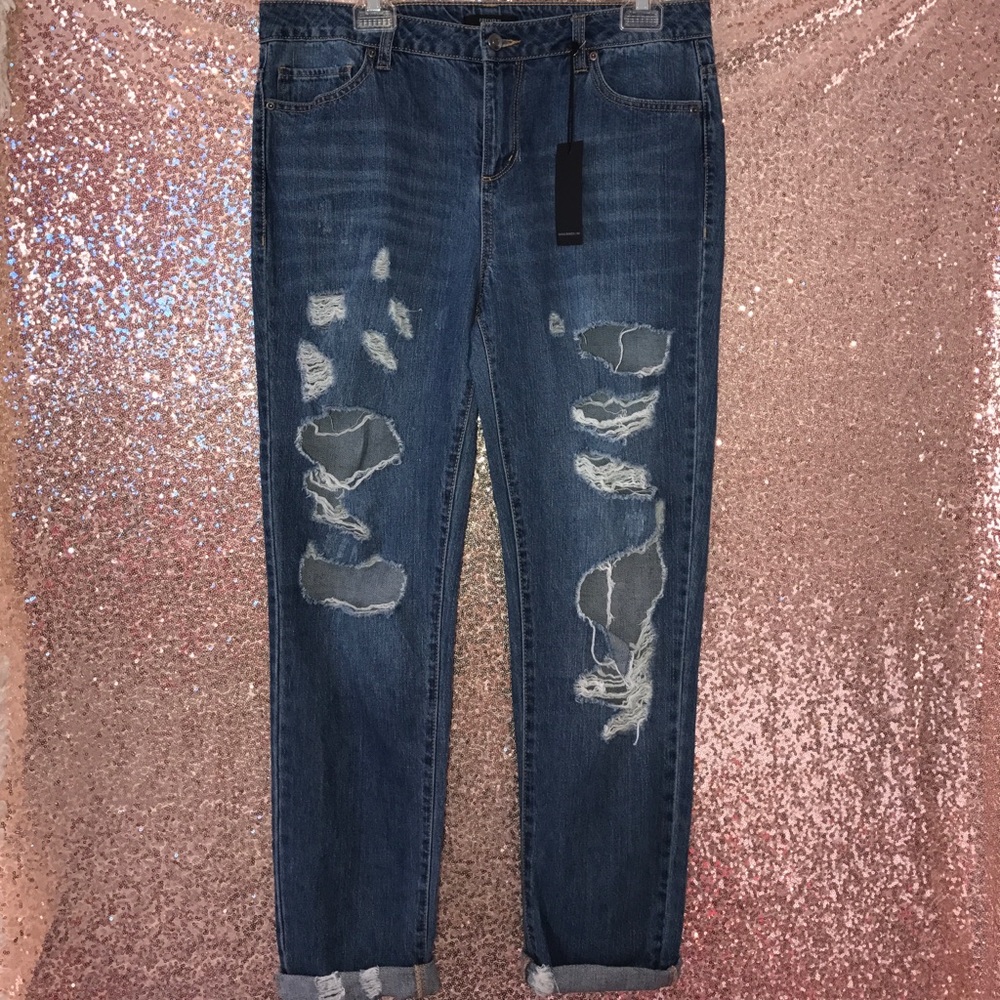 Distressed Forever 21 Boyfriend Jeans