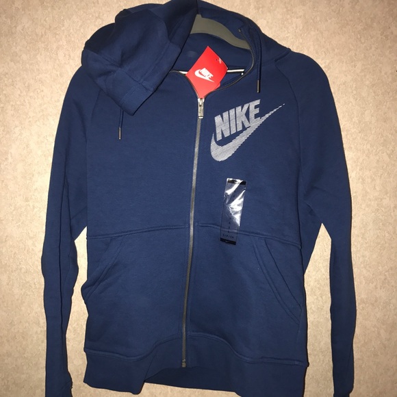 Nike Tops - Navy Blue Nike Zip Sweatshirt