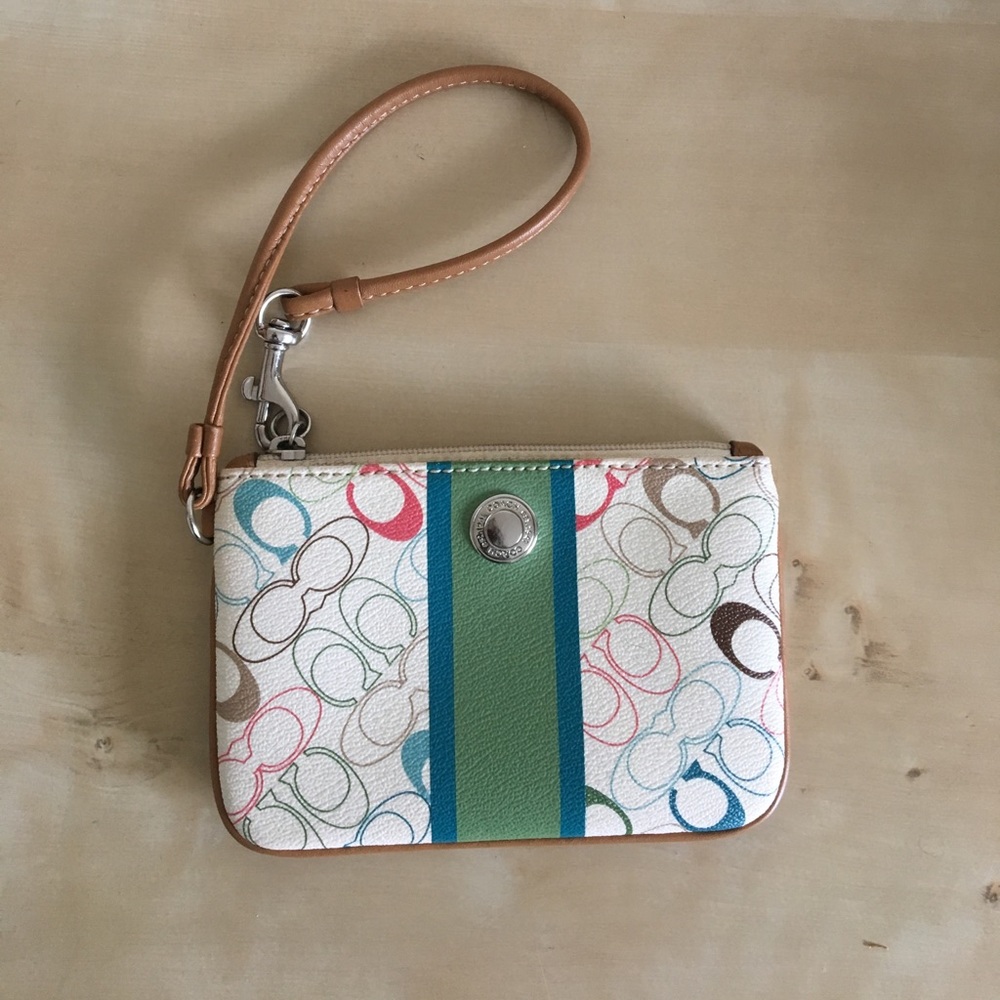 Authentic Multicolor Coach Wristlet