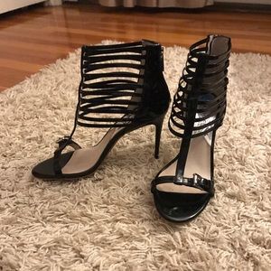 Michael Kirs Black Strappy Heels