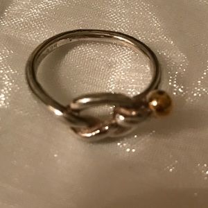 Tiffany & Co. Knot Two Tone Ring 925 Silver