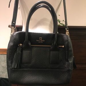 Kate Spade Black Leather Crossbody/Satchel Purse!