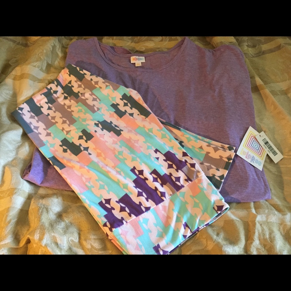 Lularoe unicorn solid 3x and tc leggings nwt