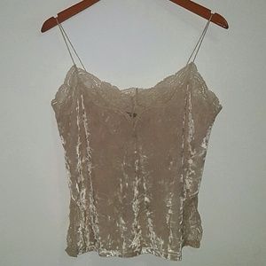 Never worn! Beautiful Crushed Velvet Cami