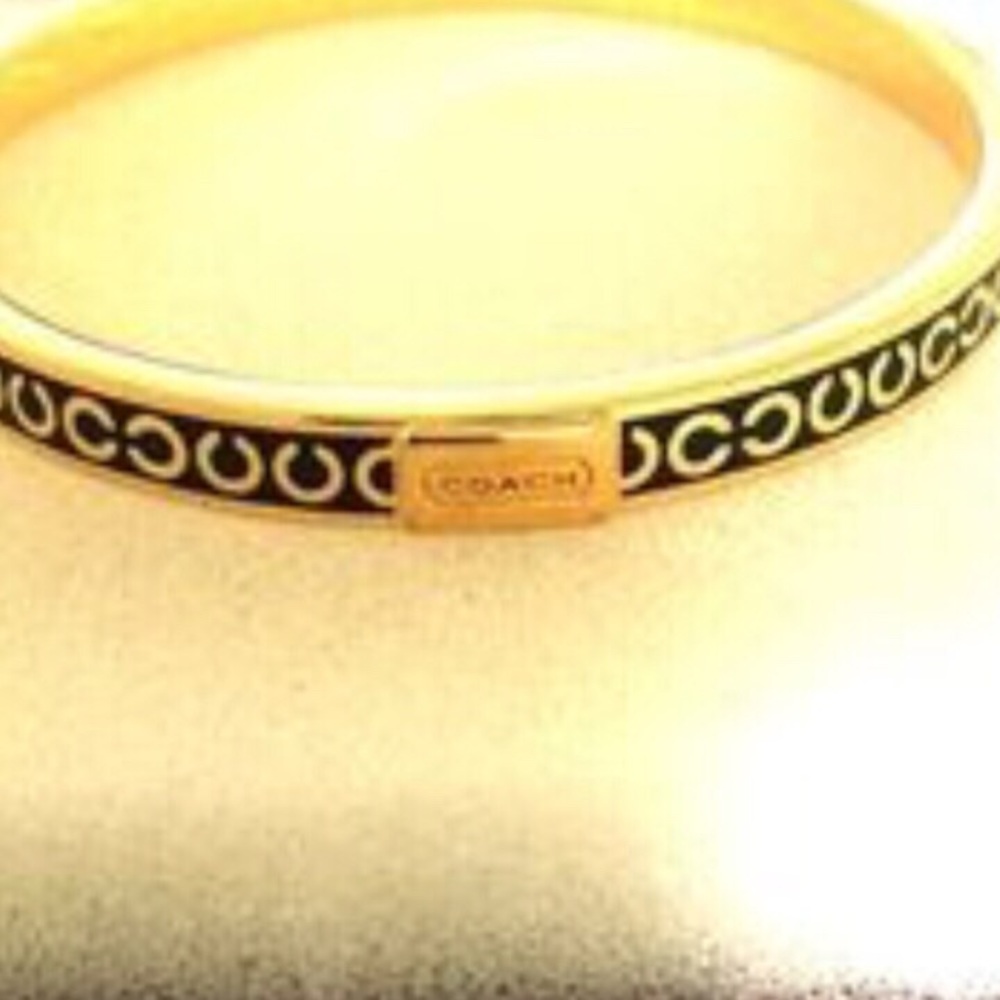 Coach Bangle Bracelet gold black small PRICE FIRM