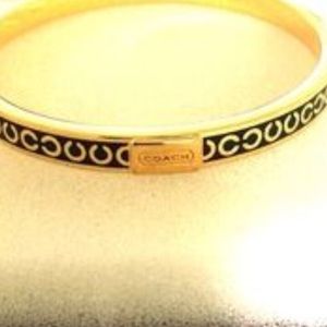 Coach Bangle Bracelet gold black small PRICE FIRM