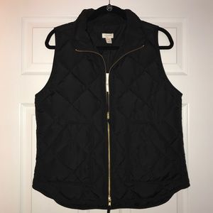 NEW Black J. Crew Puffer Vest