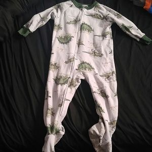 Toddler Boy dinosaur footie pajamas