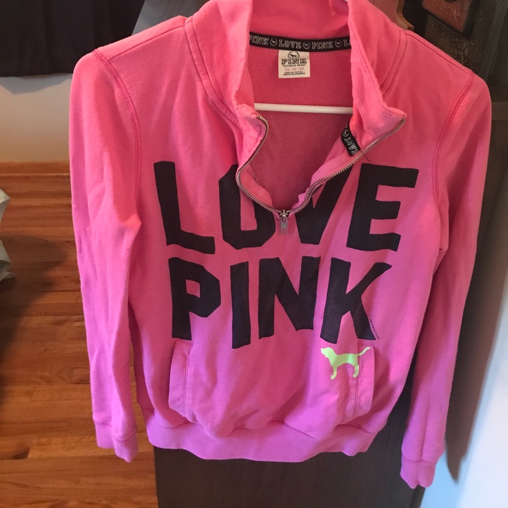 PINK quarter zip sweatshirt
