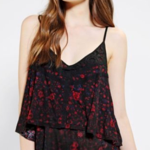 Ecote Tank Dress w Double Layer & Lace Detail - Picture 7 of 7