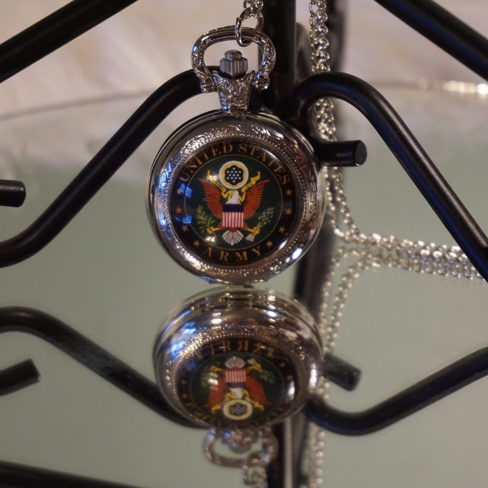 JUST IN   U.S. Army Silver Pocket Watch