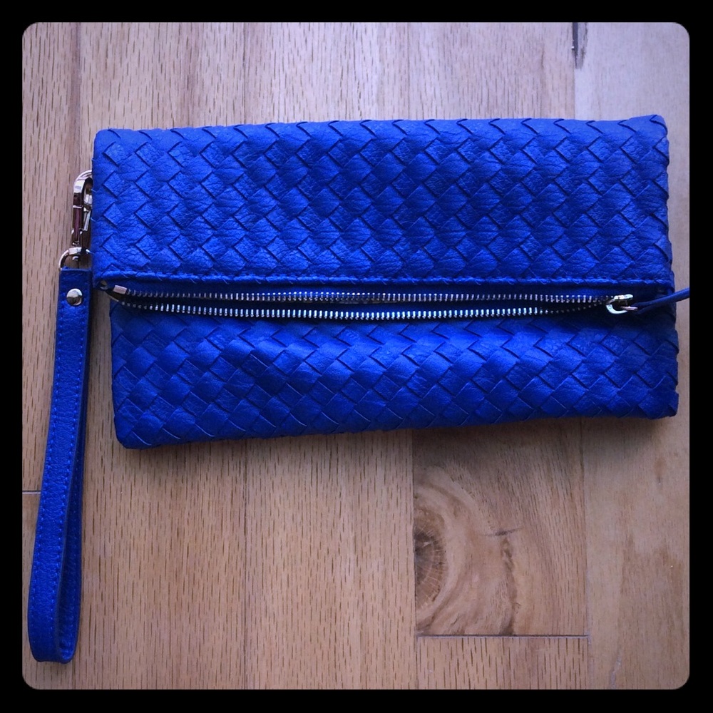 Cobalt blue fold over clutch 👛Make an offer!