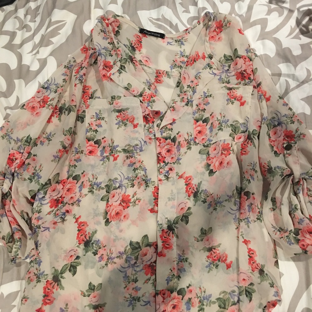 Floral Sheer Blouse