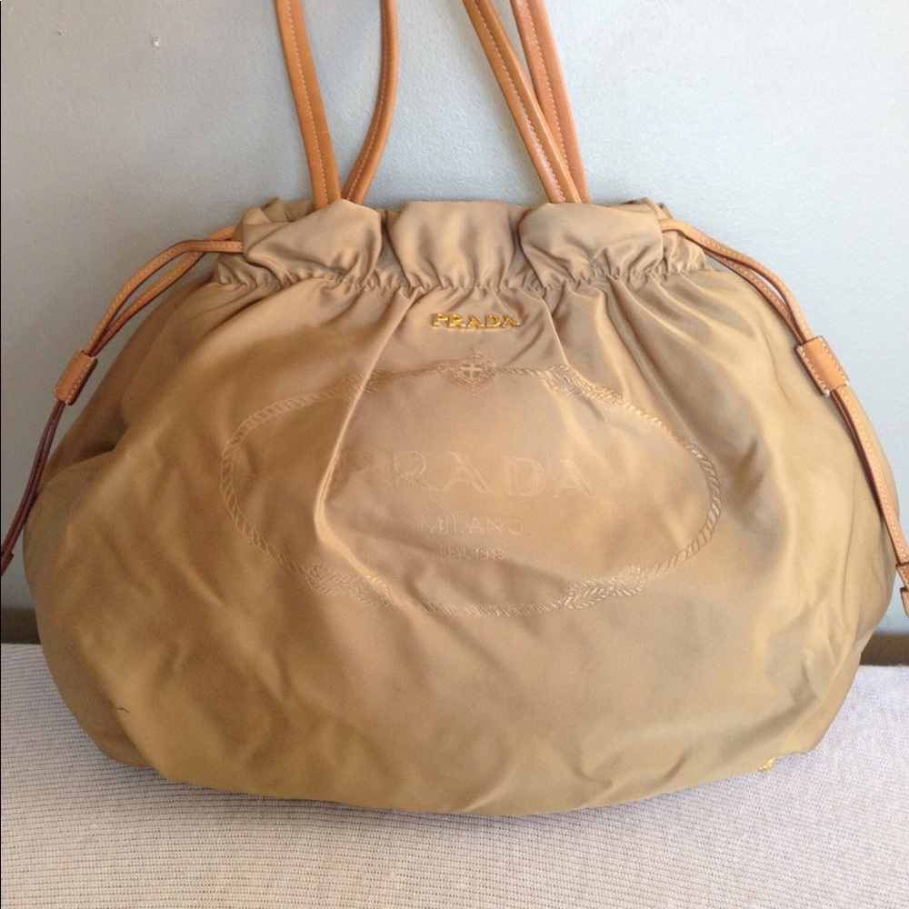 Prada nylon logo satchel