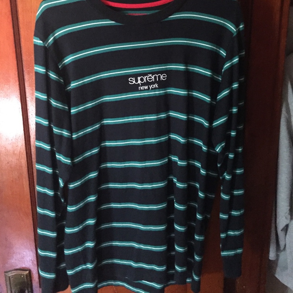 Supreme striped "new York" long sleeve