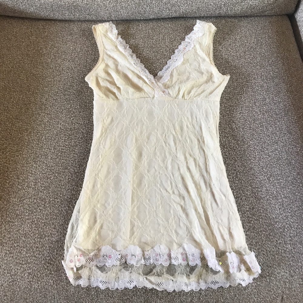 Lace cream and white top from forever 21!