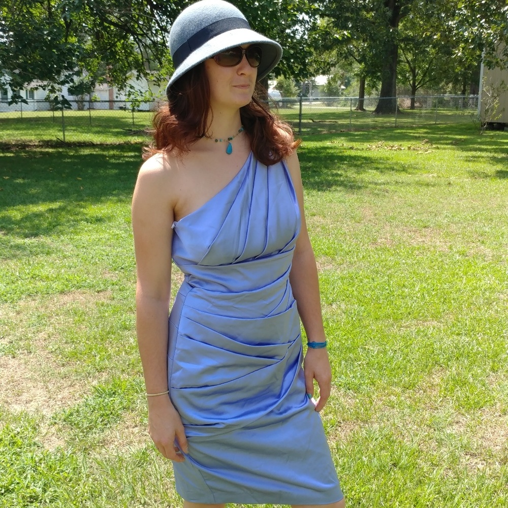 One strap formal dress