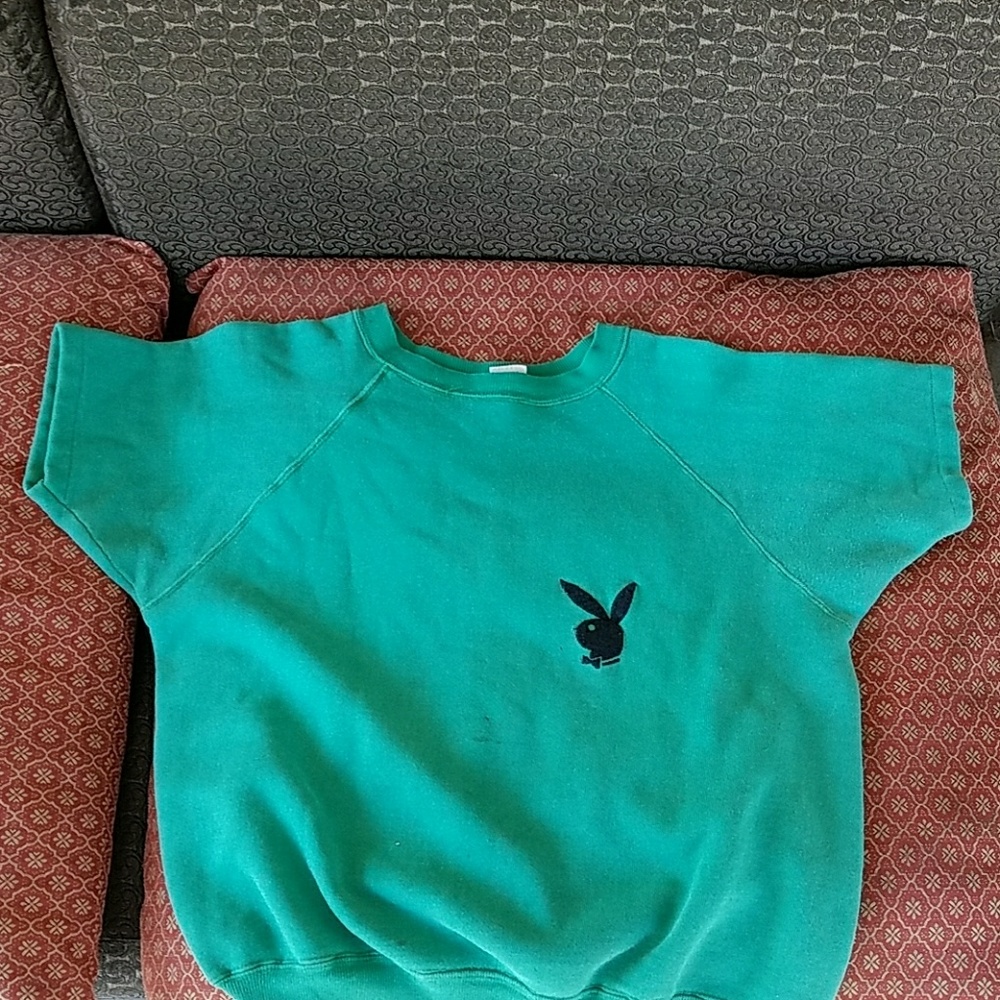 VINTAGE Playboy short sleeve sweatshirt
