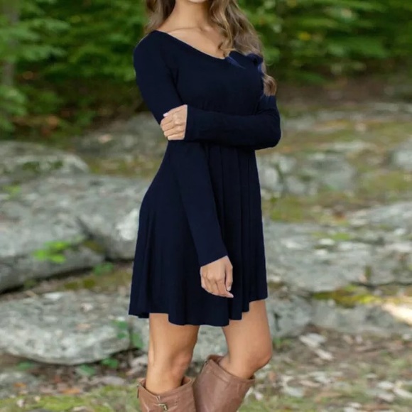 🎉Last One! Navy XL! Long Sleeve Dress! - Picture 6 of 7