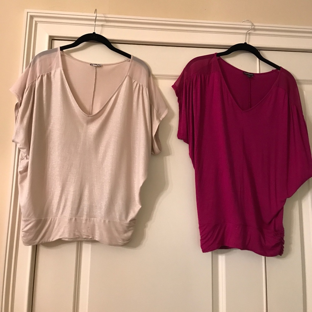 Short sleeve sheer tops. Selling both.