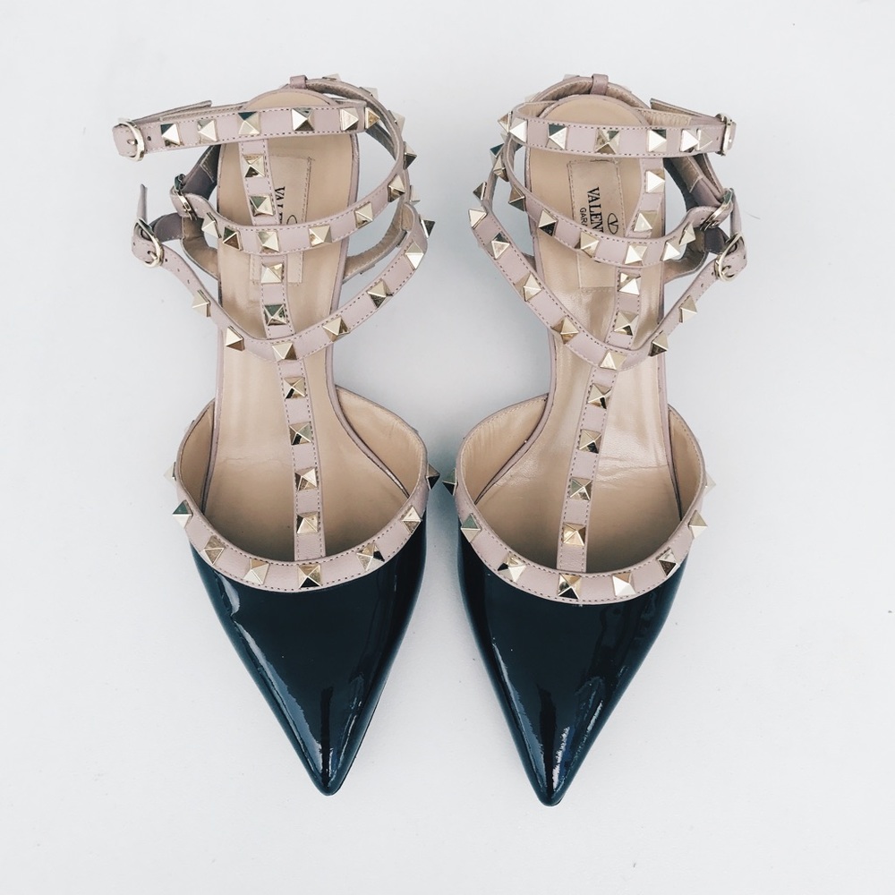 VALENTINO ROCKSTUD ANKLE STRAP PUMP