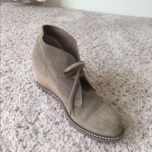 J. Crew suede wedge booties - size 9