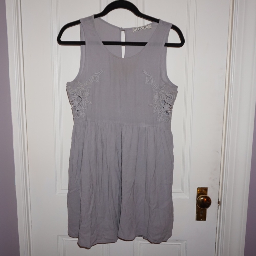 Light gray mini dress