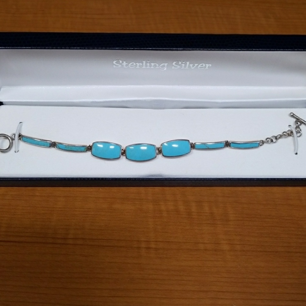 Sterling Silver and Turquoise Bracelet