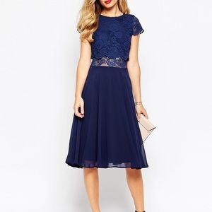 Asos Crop Top Midi Dress