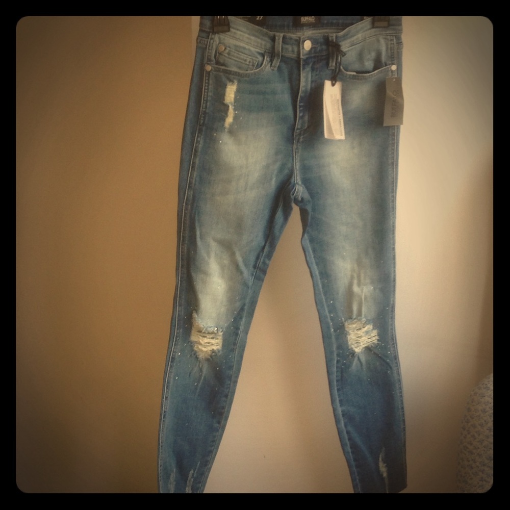 Buffalo Denim, Distressed Skinny 27