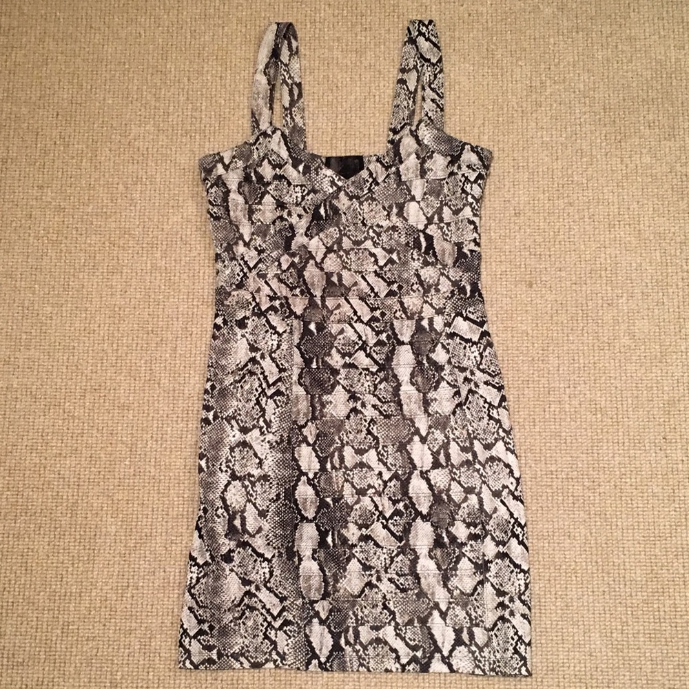 ✖️SOLD✖️Snake Print Bodycon Mini Dress from H&M