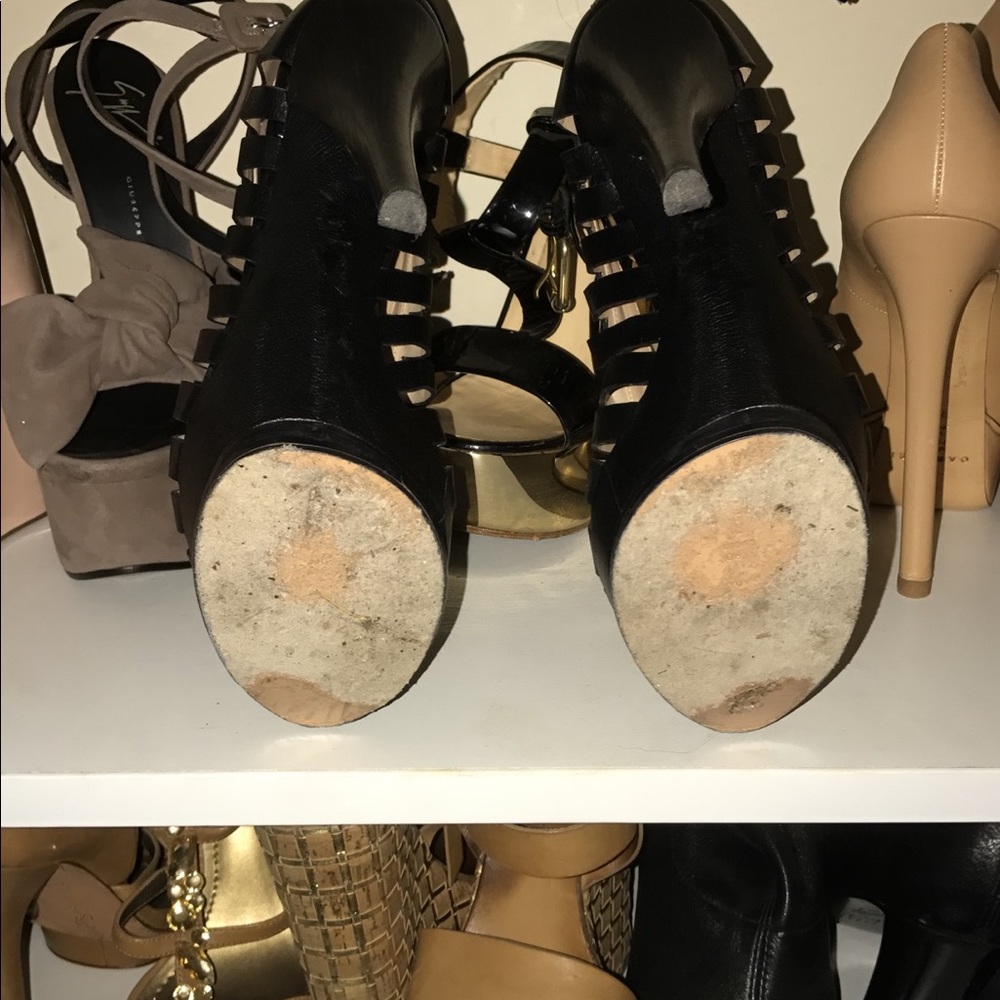 Casadei peep toe sandals.