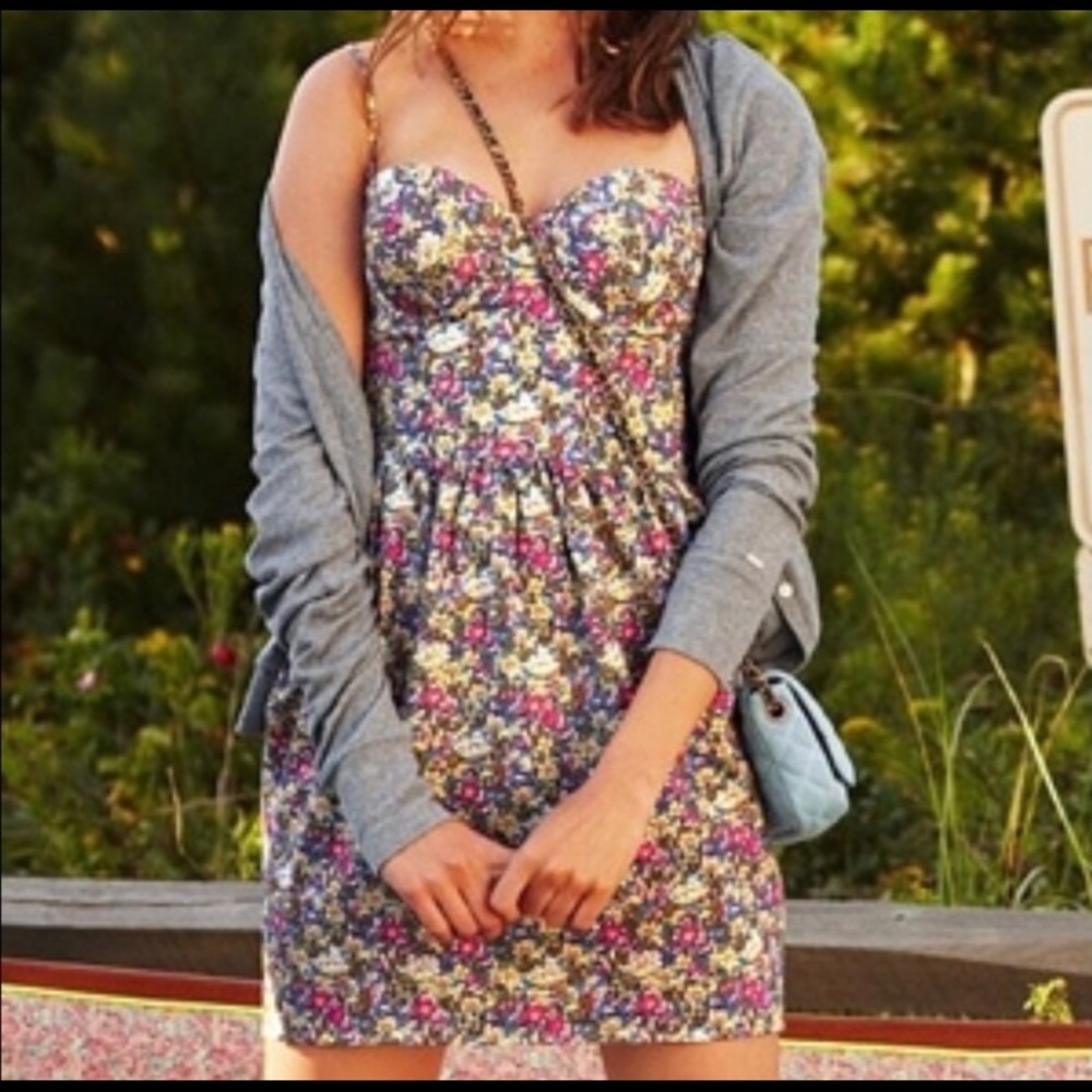 Victoria's Secret PINK floral bustier style dress.