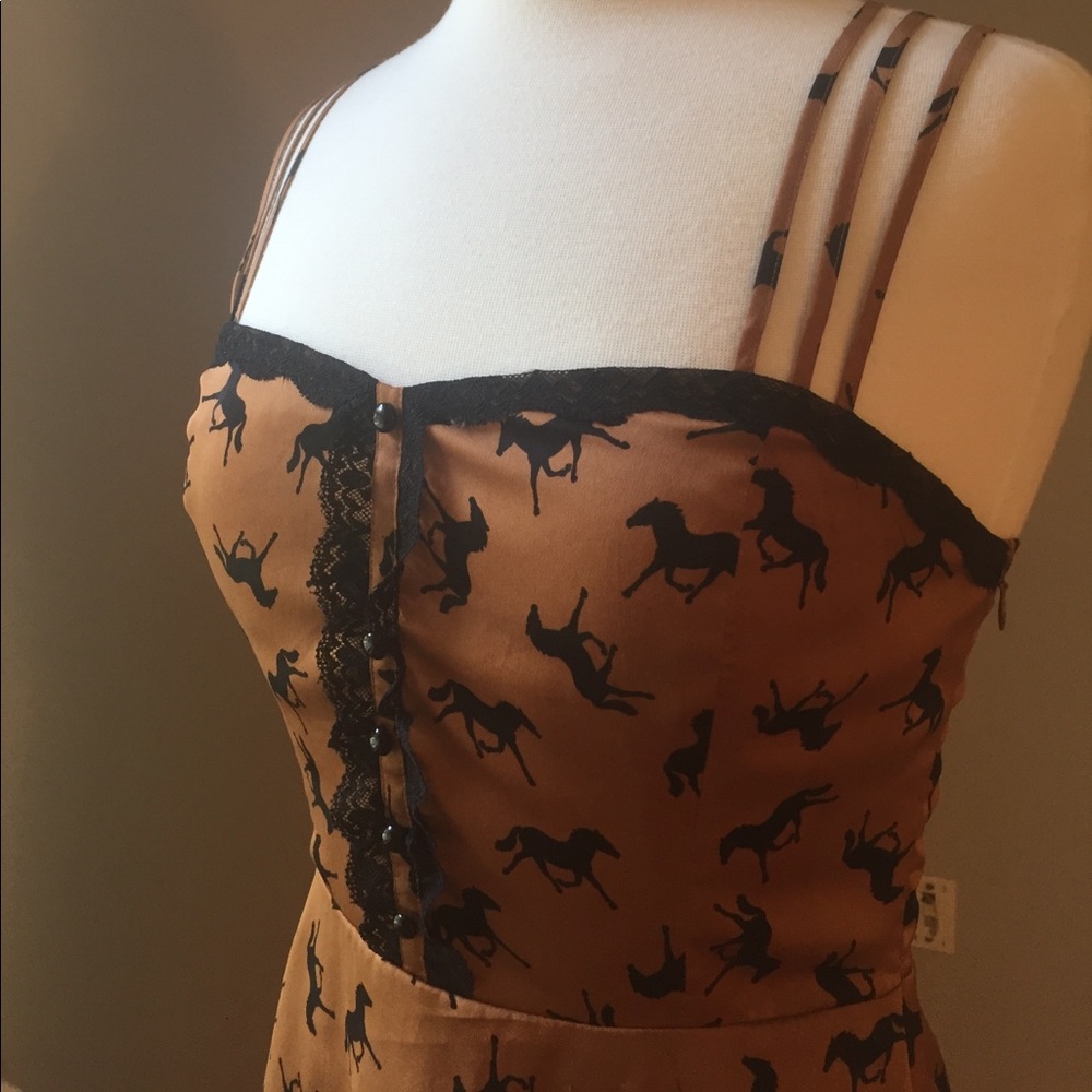 Horse Print Copper Dress